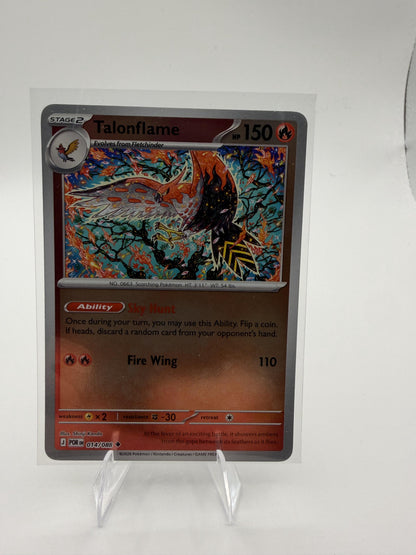 2026 Pokemon Perfect Order Talonflame 014/088 Reverse Holo NM Shinji Kanda Art