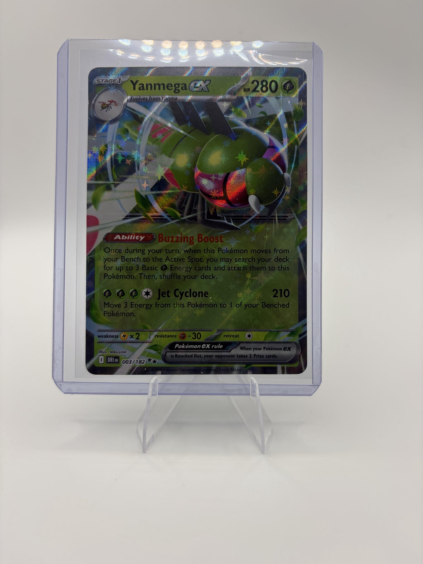 2026 Pokemon Destined Rivals Yanmega ex 003/182 Holo Double Rare NM