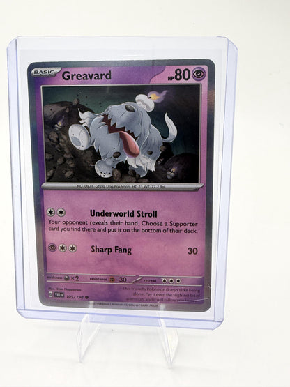 Greavard 105/198 - Pokemon Scarlet & Violet Base Set - Common - NM