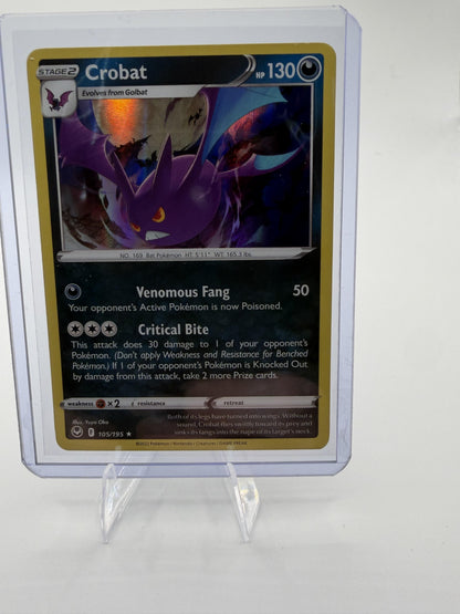 Crobat 105/195 - Silver Tempest - Pokemon TCG - Holo Rare - Darkness - NM