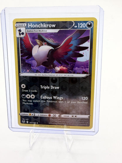 Honchkrow 107/195 - Silver Tempest - Pokemon TCG -  NM