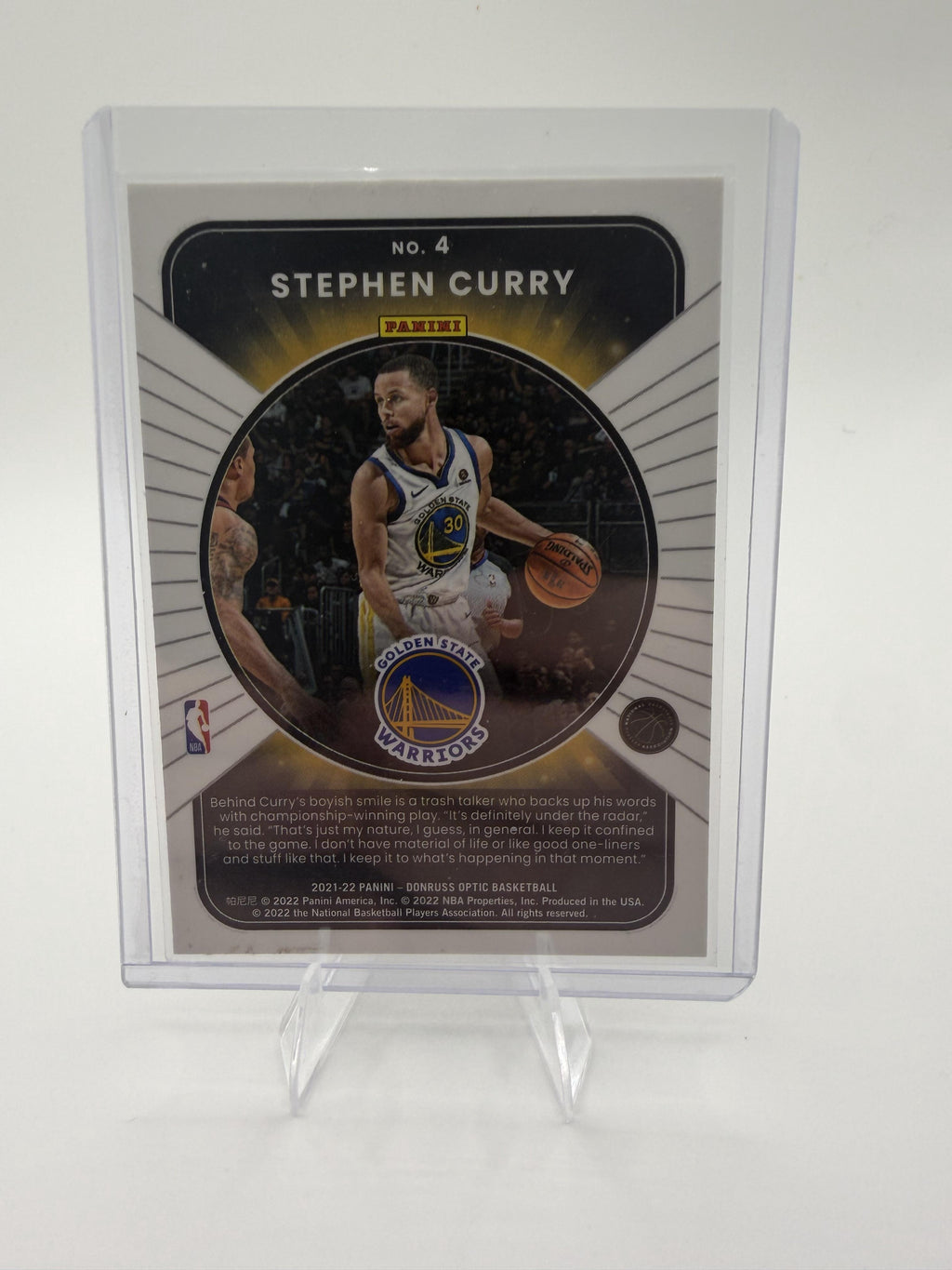 2021-22 Donruss Optic Stephen Curry Card Winner Stays