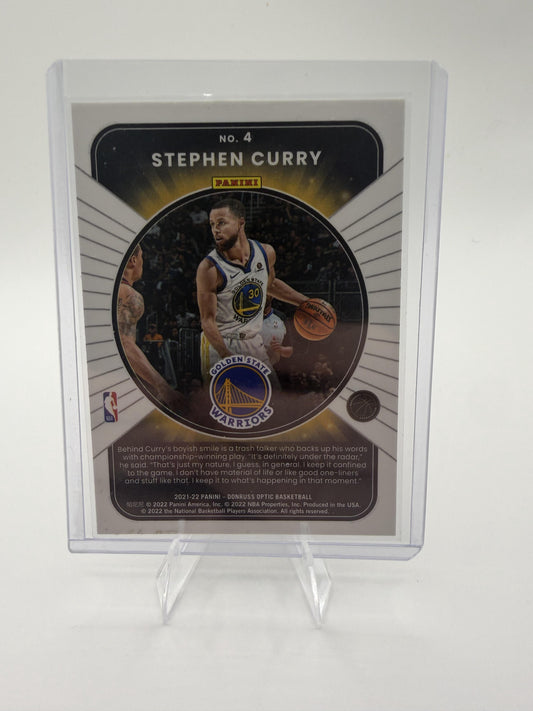 2021-22 Donruss Optic Stephen Curry Card Winner Stays