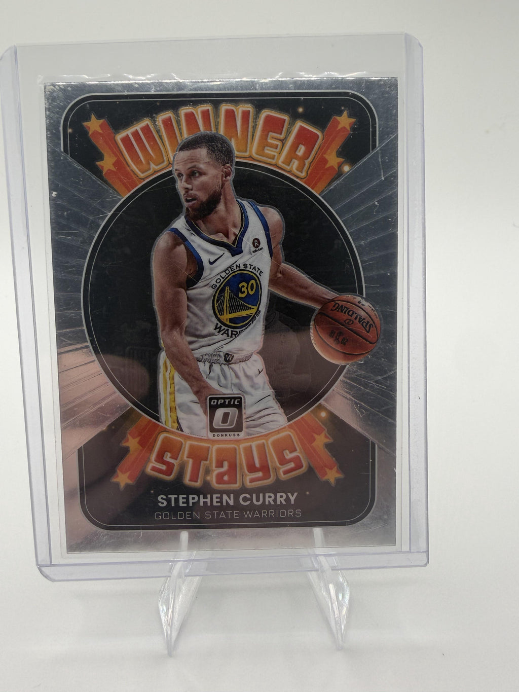 2021-22 Donruss Optic Stephen Curry Card Winner Stays