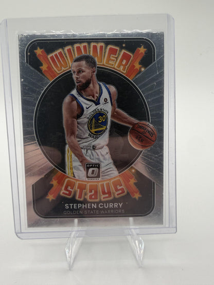 2021-22 Donruss Optic Stephen Curry Card Winner Stays