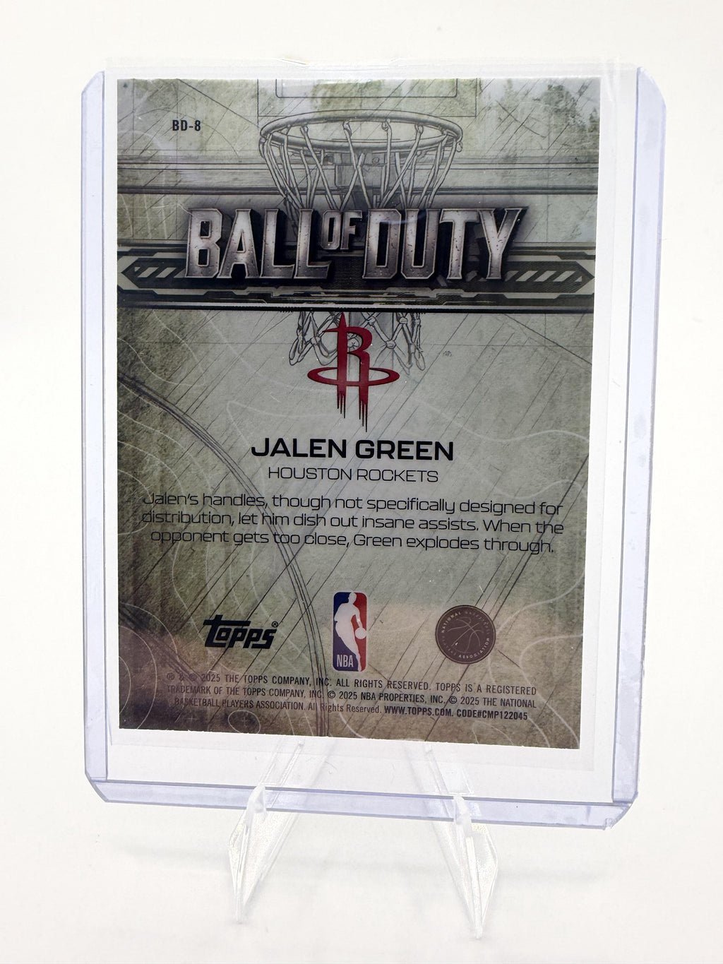 2025-26 Topps Chrome Jalen Green Card Ball of Duty