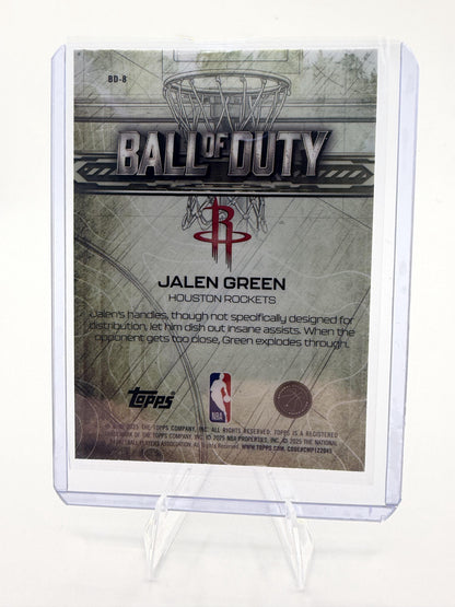 2025-26 Topps Chrome Jalen Green Card Ball of Duty