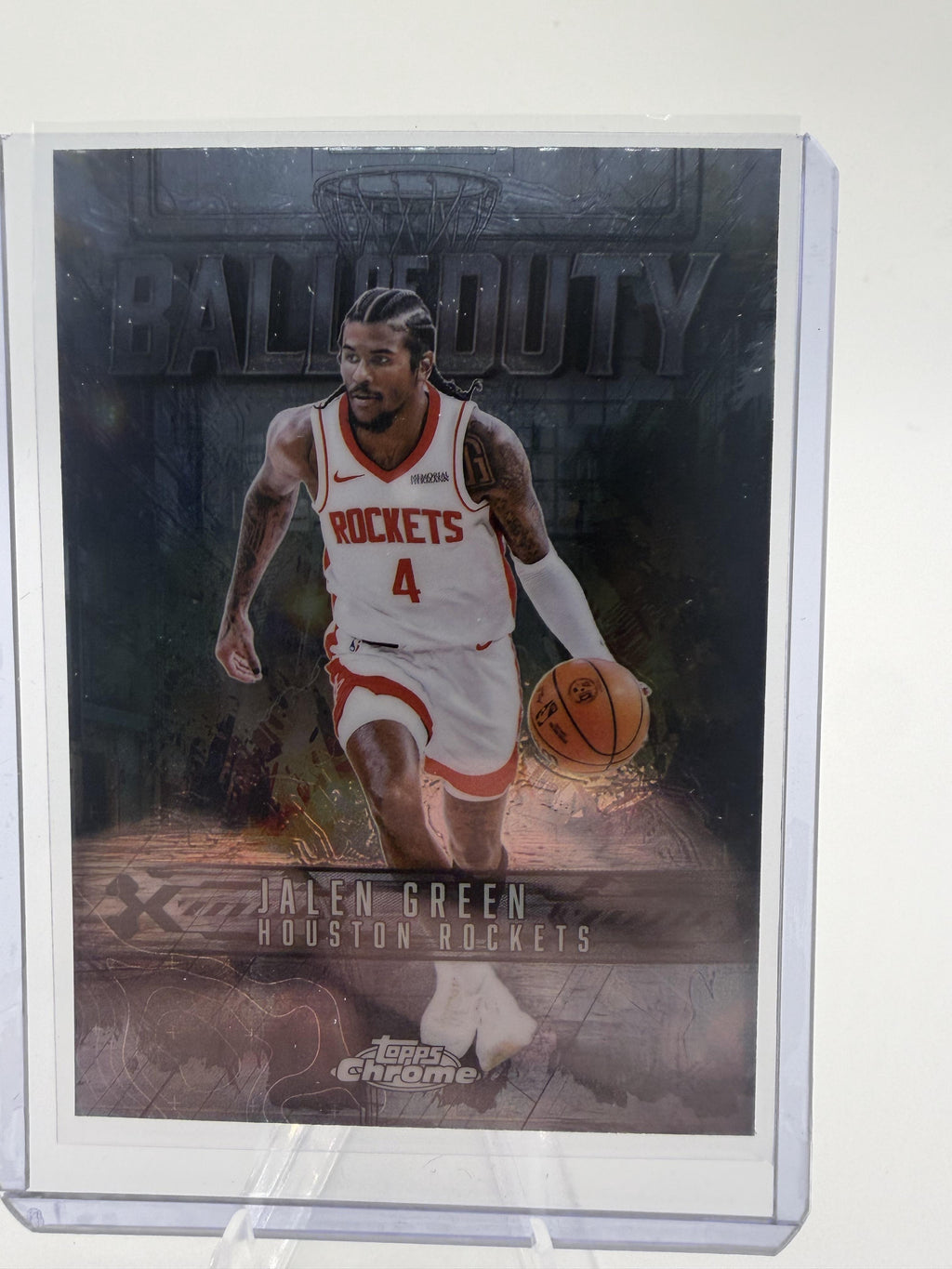 2025-26 Topps Chrome Jalen Green Card Ball of Duty