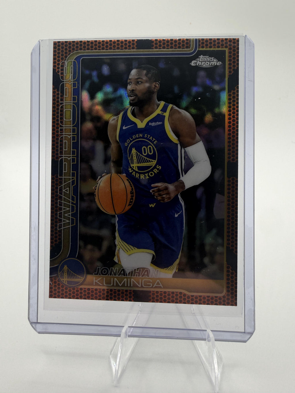 2025-26 Topps Chrome Jonathan Kuminga Basketball Border Refractor SP #211 GSW