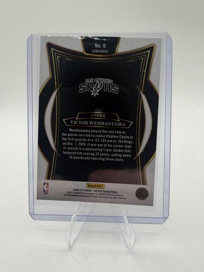 2024-25 Panini Select Victor Wembanyama Retail Blue Concourse #9 Spurs 2nd Year