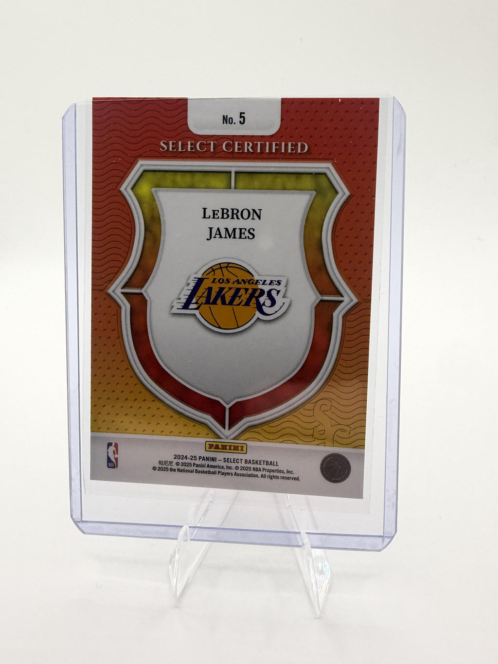 2024-25 Panini Select LeBron James Select Certified Insert #5 Lakers Card
