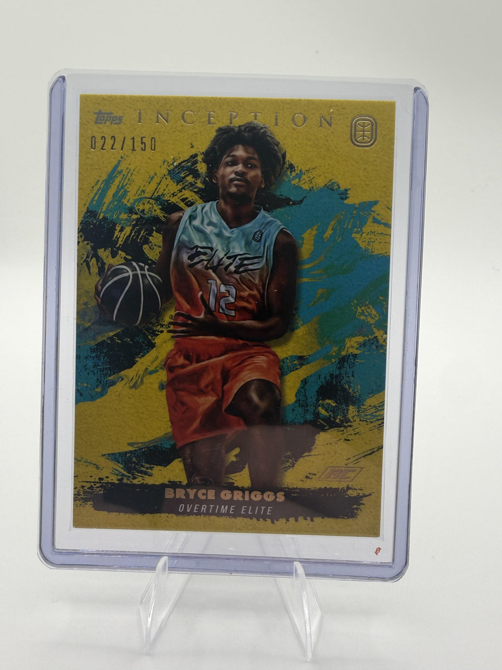 2021-22 Topps Inception Bryce Griggs Yellow Parallel RC Rookie /150 OTE #59 Card
