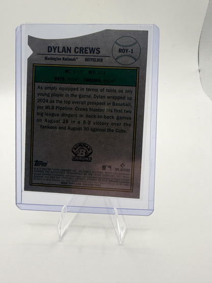 2025 Bowman Chrome Dylan Crews Rookie of the Year Favorites Mojo Refractor ROY-1