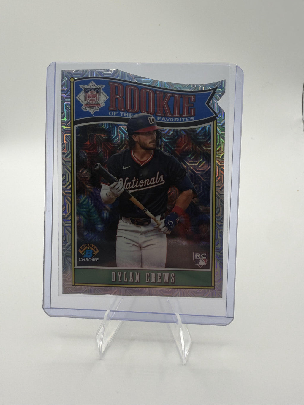 2025 Bowman Chrome Dylan Crews Rookie of the Year Favorites Mojo Refractor ROY-1
