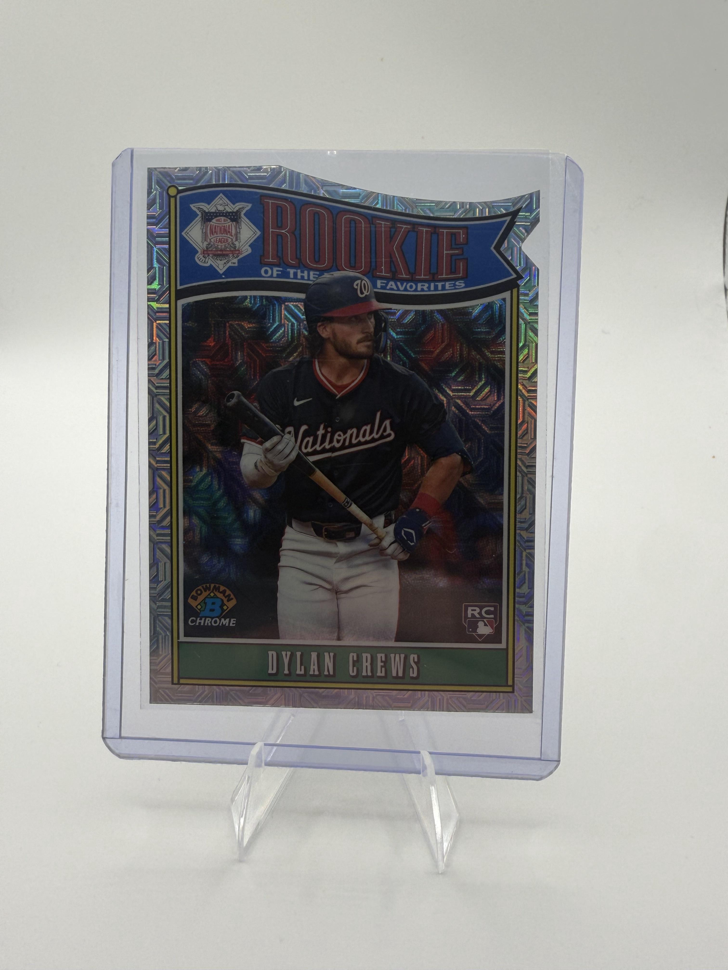 2025 Bowman Chrome Dylan Crews Rookie of the Year Favorites Mojo Refractor ROY-1