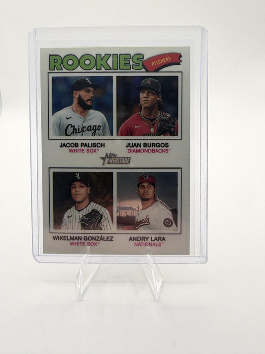 2026 Topps Heritage Rookie Pitchers #378 Lara/Gonzalez/Burgos/Palisch RC