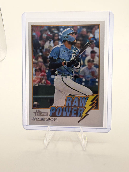 2026 Topps Heritage James Wood Card Raw Power