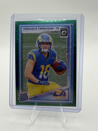 2025 Donruss Optic TERRANCE FERGUSON GREEN VELOCITY #244 Rams RATED ROOKIE RC