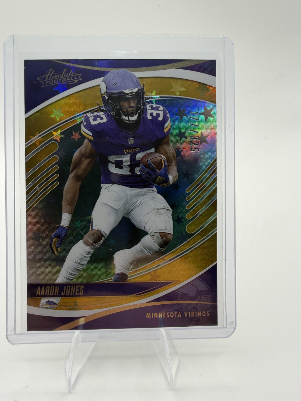 2025 Panini Absolute AARON JONES GOLD STARS #40 Vikings SER # 177/325 SP
