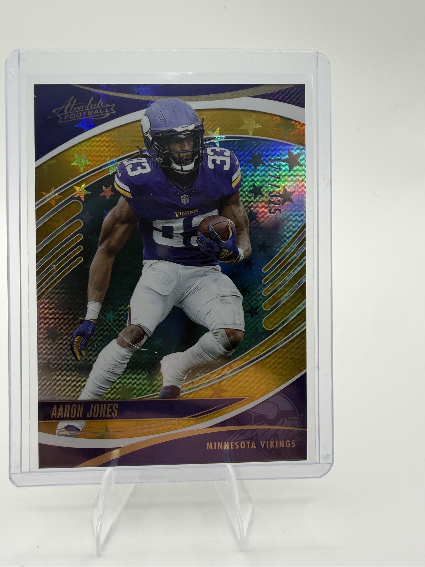 2025 Panini Absolute AARON JONES GOLD STARS #40 Vikings SER # 177/325 SP
