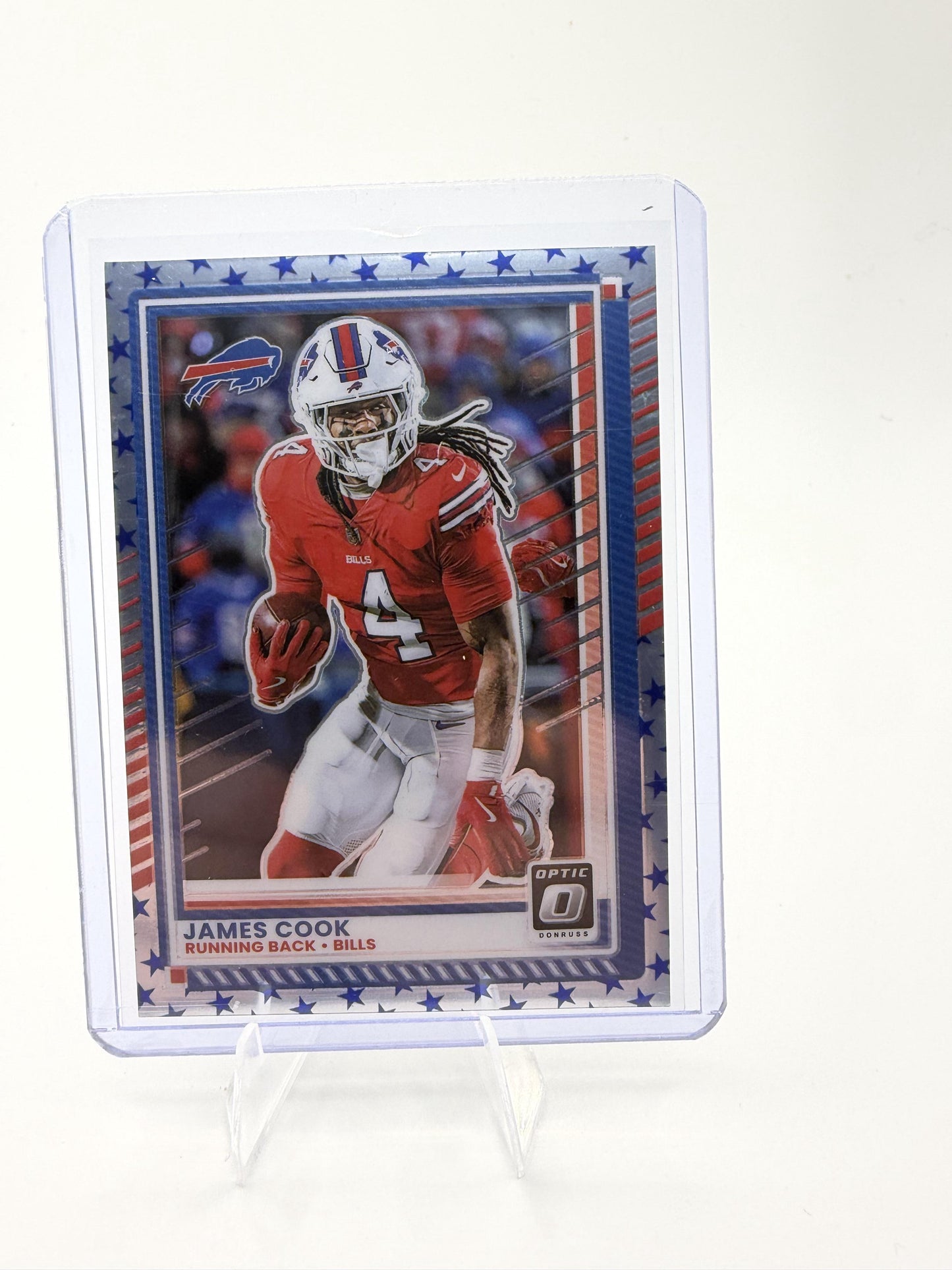 2025 Donruss Optic JAMES COOK BLUE STARS #138 Buffalo Bills SP Parallel