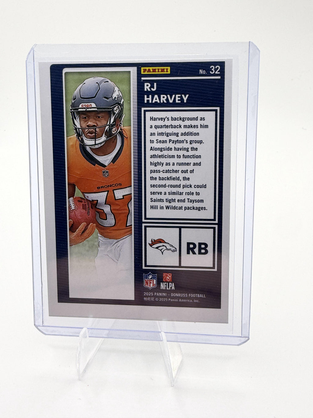 2025 Panini Donruss NFL Football The Rookies 32 RJ Harvey RC Denver Broncos