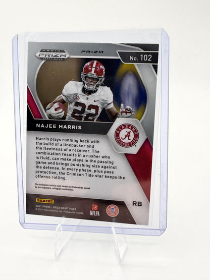 2021 Panini Prizm Draft Picks Collegiate #102 Najee Harris Gold Ice