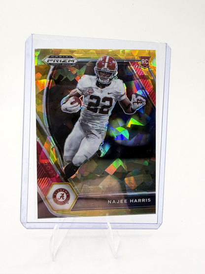 2021 Panini Prizm Draft Picks Collegiate #102 Najee Harris Gold Ice