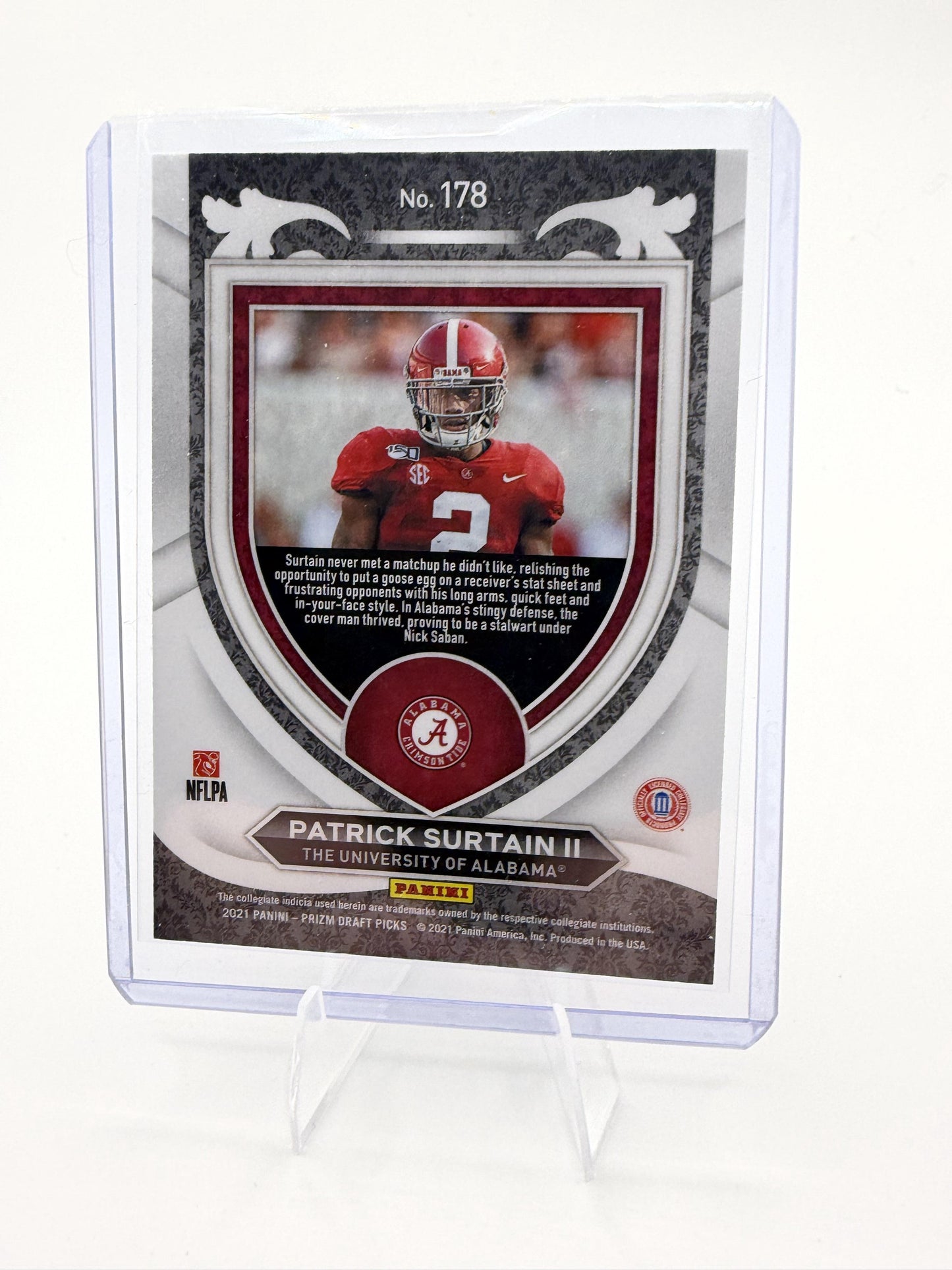 2021 Panini Prizm Draft Picks Collegiate  #178 Patrick Surtain II