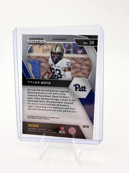2021 Panini Prizm Draft Picks Collegiate #38 Tyler Boyd Gold Ice