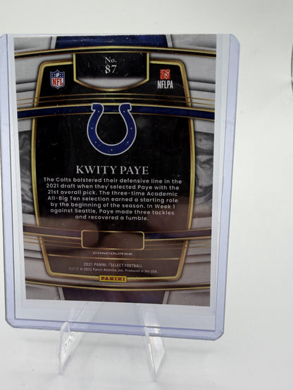2021 Panini Select #87 Kwity Paye Silver Prizm