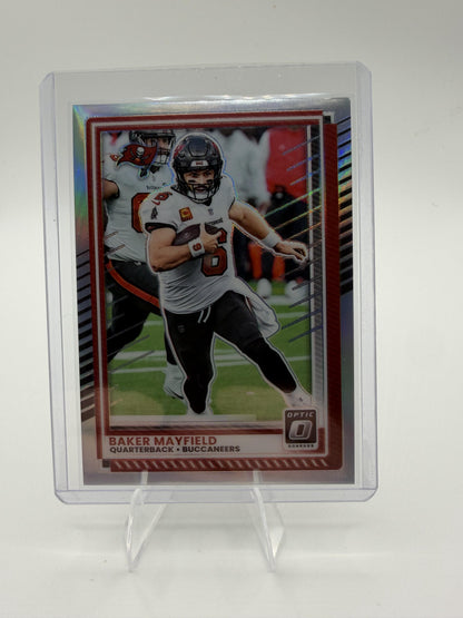 2025 Donruss Optic BAKER MAYFIELD SILVER PRIZM #148 Tampa Bay Buccaneers