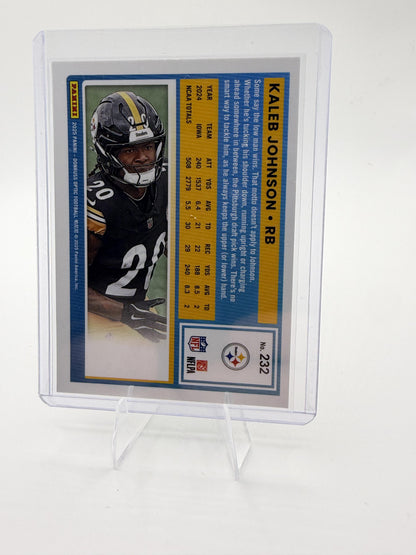2025 Donruss Optic KALEB JOHNSON SILVER PRIZM #232 Steelers RATED ROOKIE RC