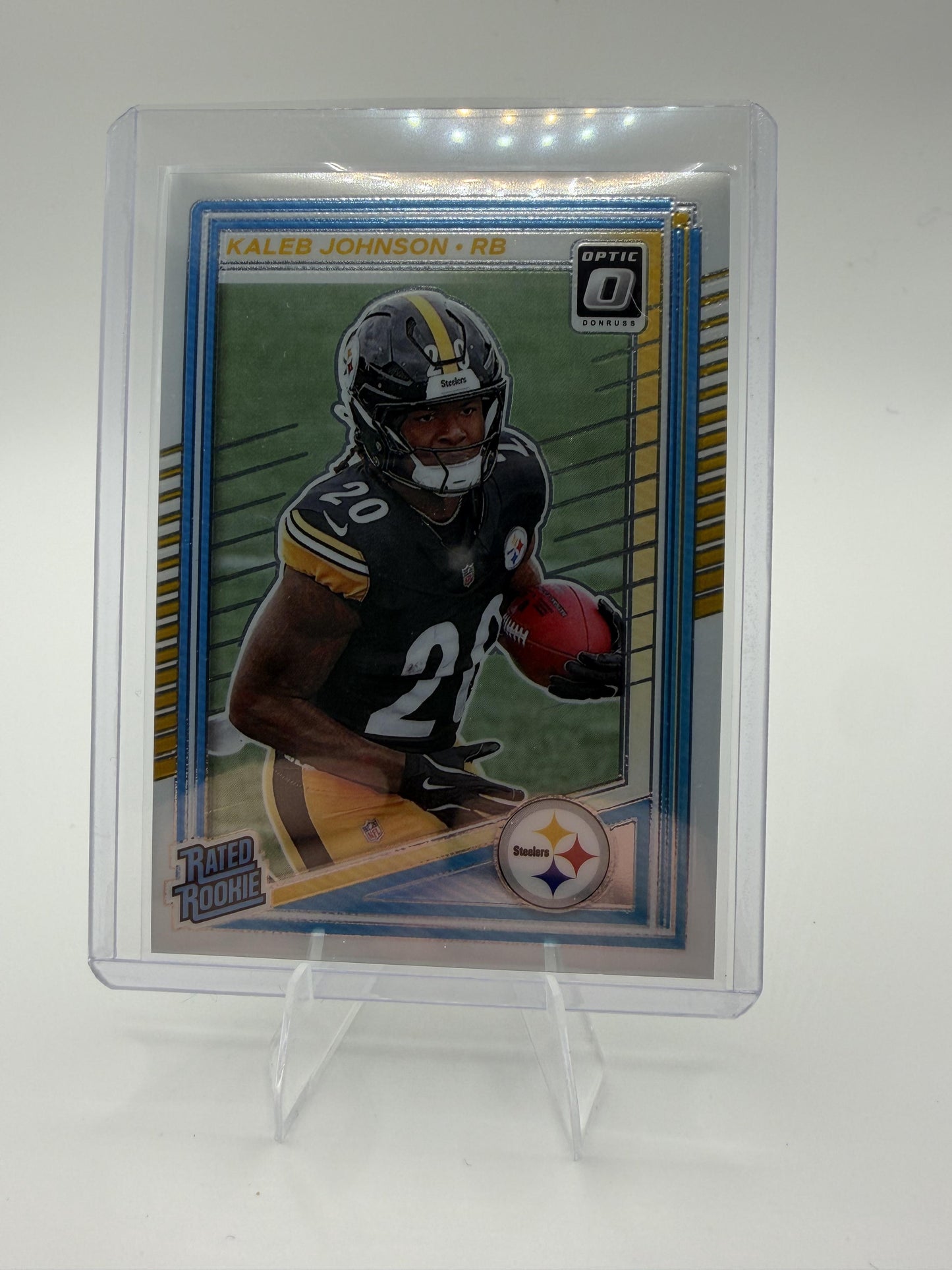 2025 Donruss Optic KALEB JOHNSON SILVER PRIZM #232 Steelers RATED ROOKIE RC