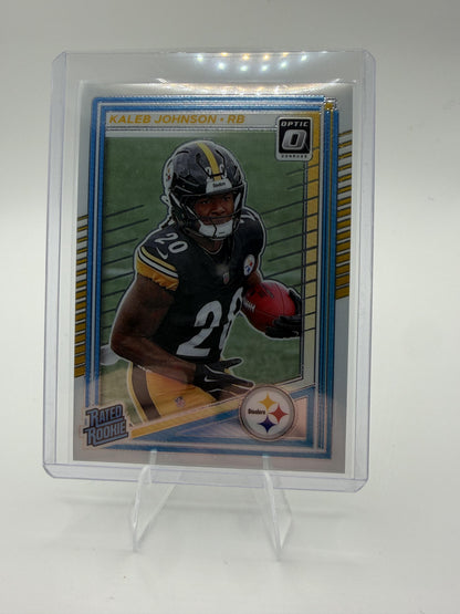 2025 Donruss Optic KALEB JOHNSON SILVER PRIZM #232 Steelers RATED ROOKIE RC