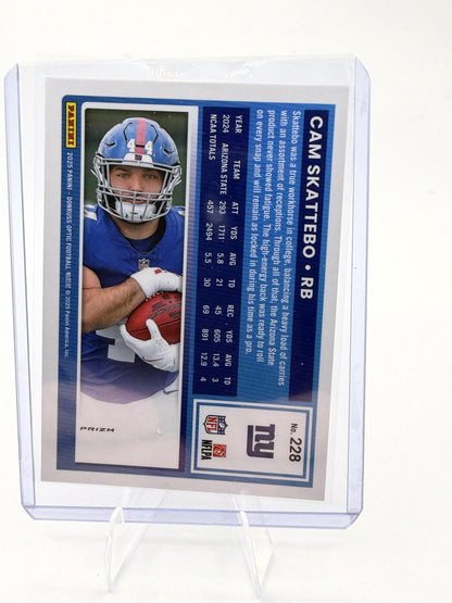 2025 Donruss Optic CAM SKATTEBO BLUE HYPER PRIZM #228 Giants RATED ROOKIE RC