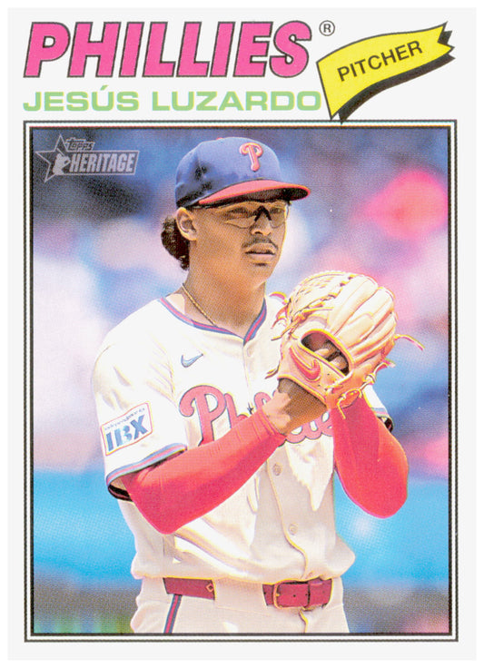 2026 Topps Heritage Jesus Luzardo Card : Color Swap Philadelphia Phillies #168
