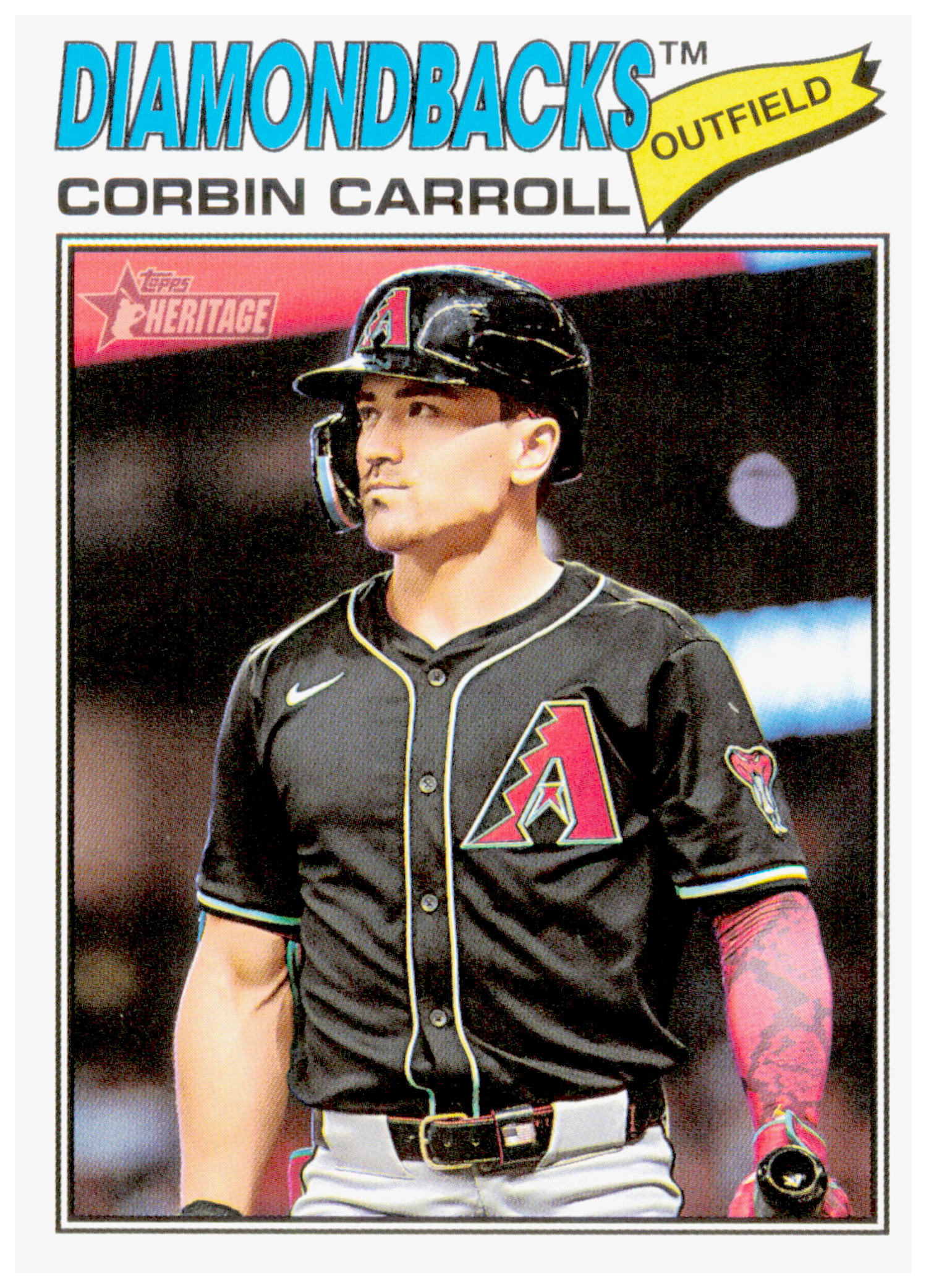 2026 Topps Heritage Corbin Carroll Card Arizona Diamondbacks #383