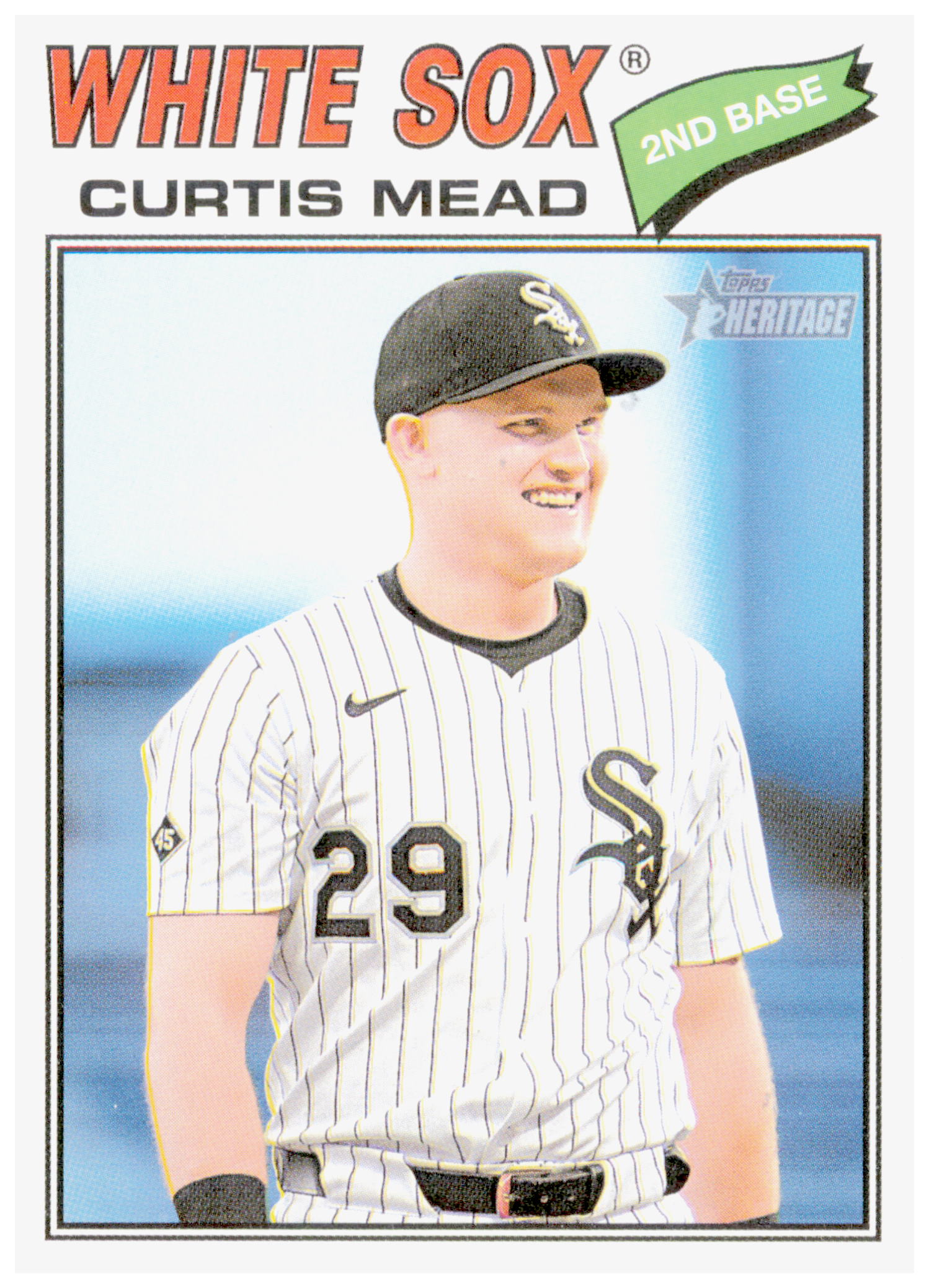 2026 Topps Heritage Curtis Mead Card Chicago White Sox #303