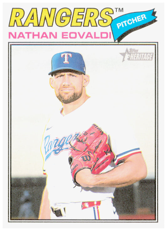 2026 Topps Heritage Nathan Eovaldi Card Texas Rangers #40