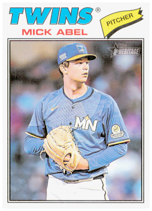 2026 Topps Heritage Mick Abel Card Minnesota Twins #292