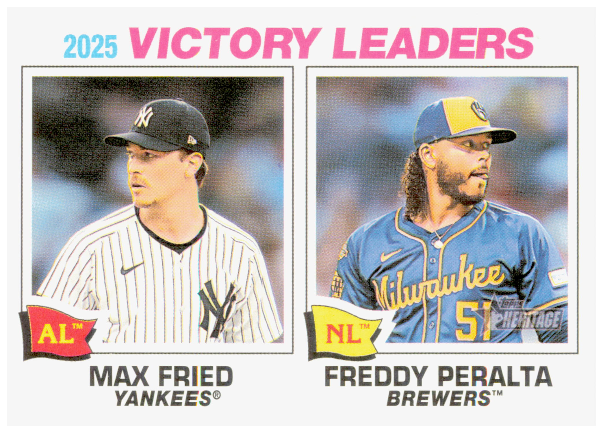 2026 Topps Heritage 2025 Victory Leaders Max Fried / Freddy Peralta Card #5