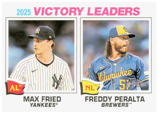 2026 Topps Heritage 2025 Victory Leaders Max Fried / Freddy Peralta Card #5