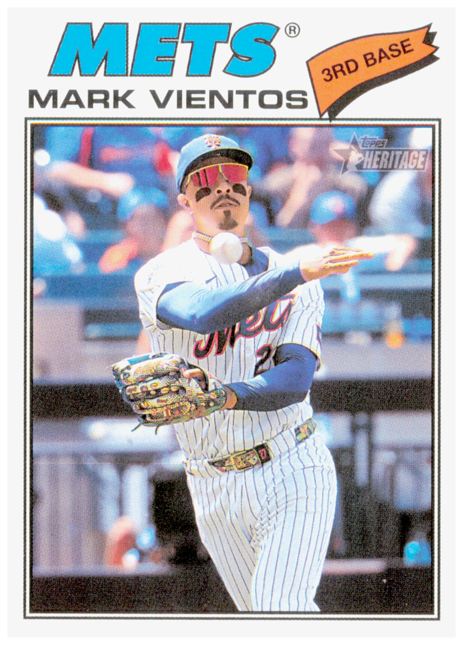 2026 Topps Heritage Mark Vientos Card New York Mets #77