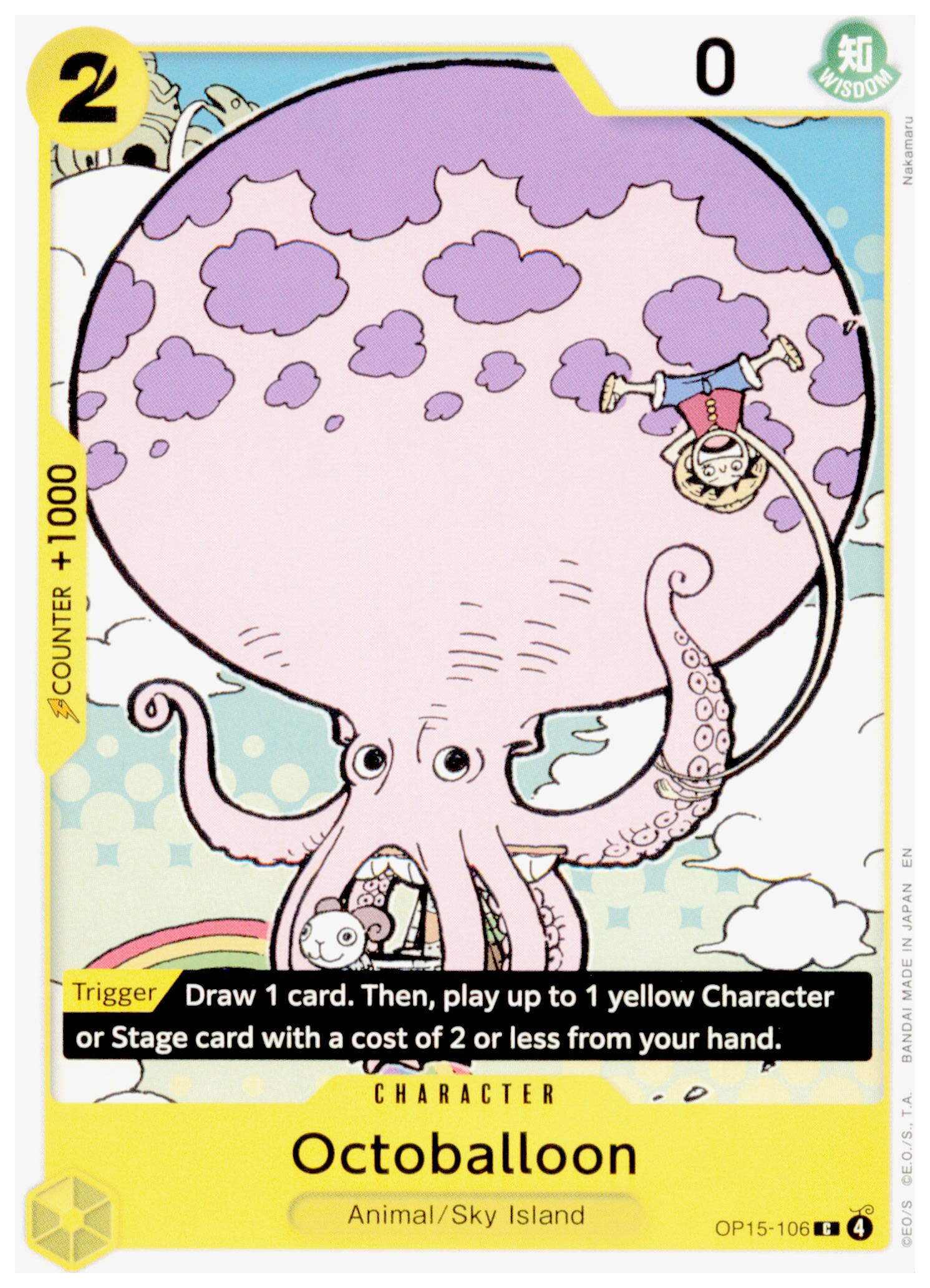 Octoballoon OP15-106 C One Piece TCG Adventure on Kami's Island Yellow Animal