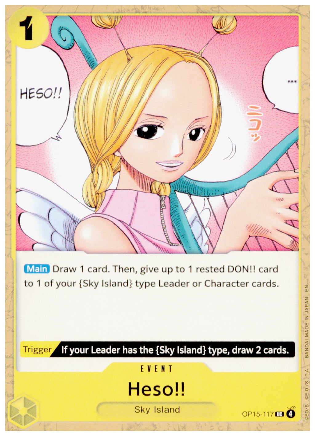 Heso!! OP15-116 C One Piece TCG Adventure on Kami's Island Yellow Event Card