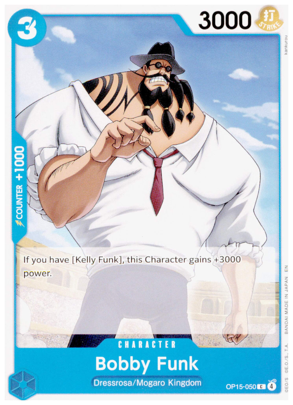 Bobby Funk OP15-052 C One Piece TCG Adventure on Kami's Island Blue Dressrosa