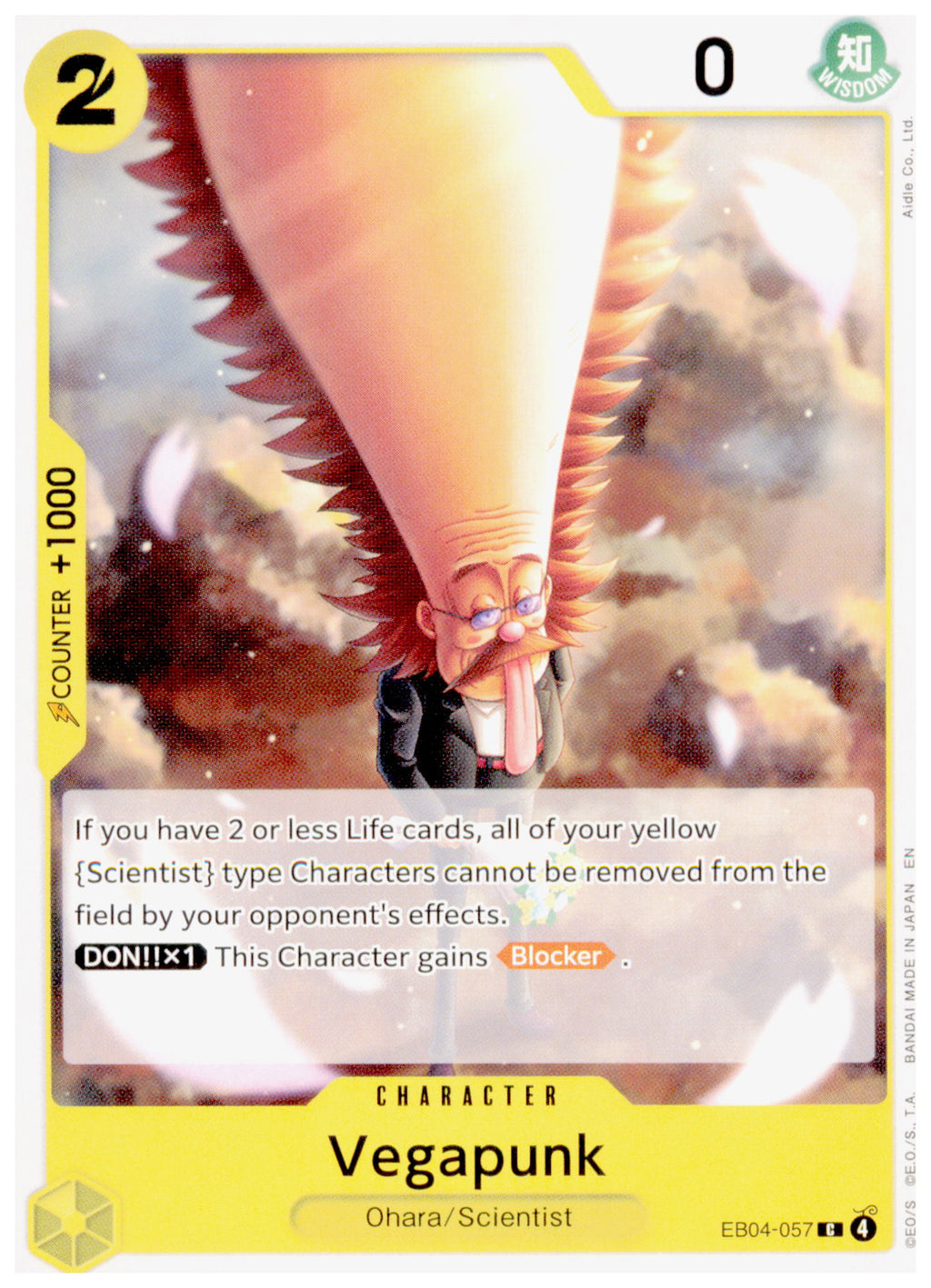Vegapunk EB04-041 C One Piece TCG Egghead Crisis Yellow Scientist