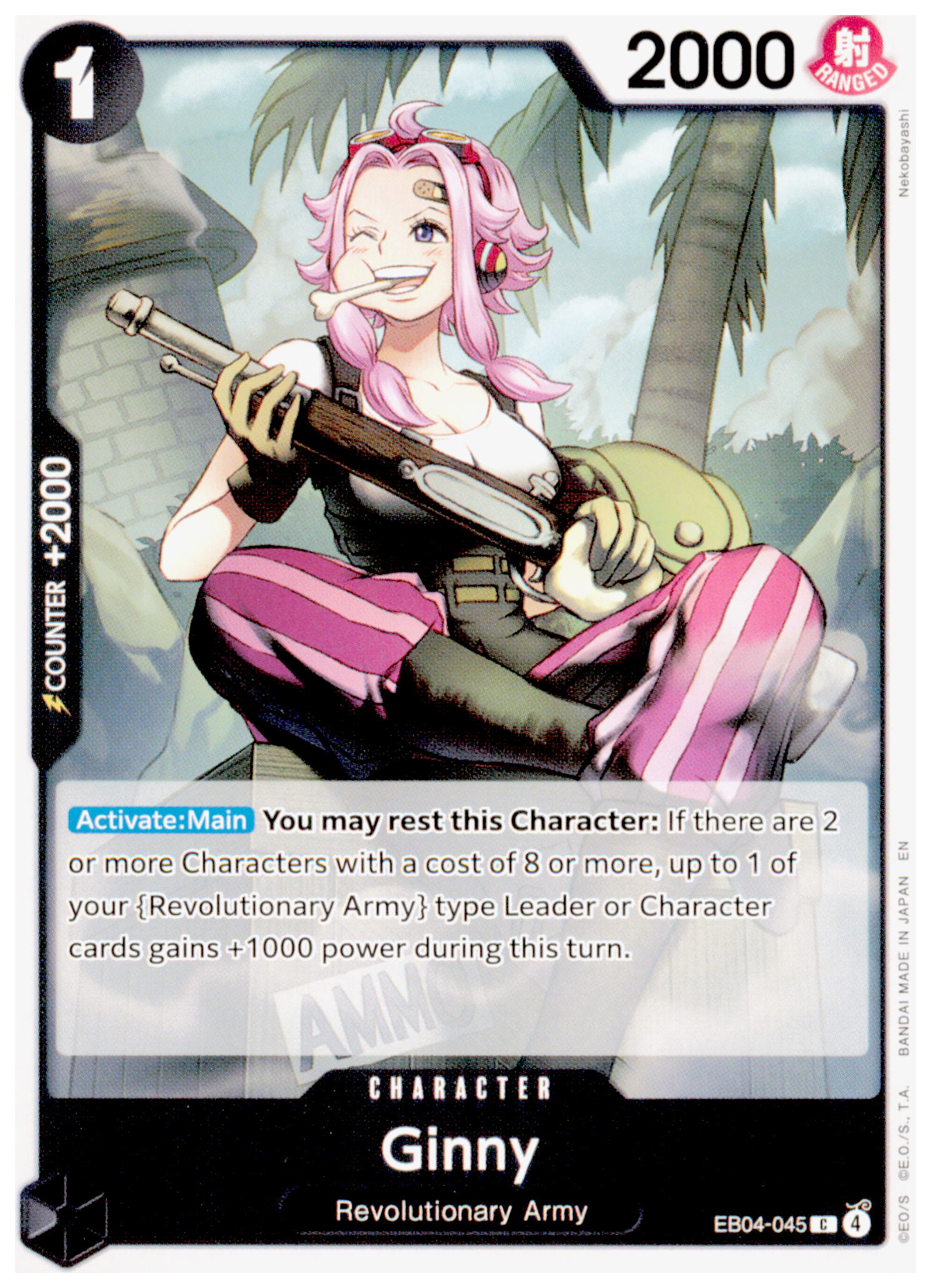 Ginny EB04-049 C One Piece TCG Egghead Crisis Black Revolutionary Army