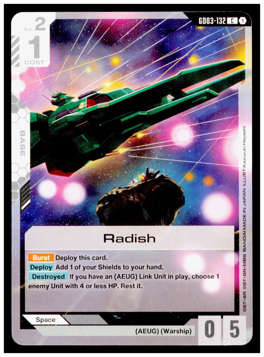 Radish Warship AEUG GD03-132 C Steel Requiem 2026 Bandai Gundam Card Game